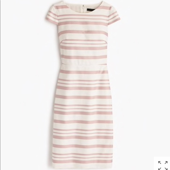 J. Crew Dresses & Skirts - J. Crew Double Stripe Cap Sleeve Sheath Dress EUC